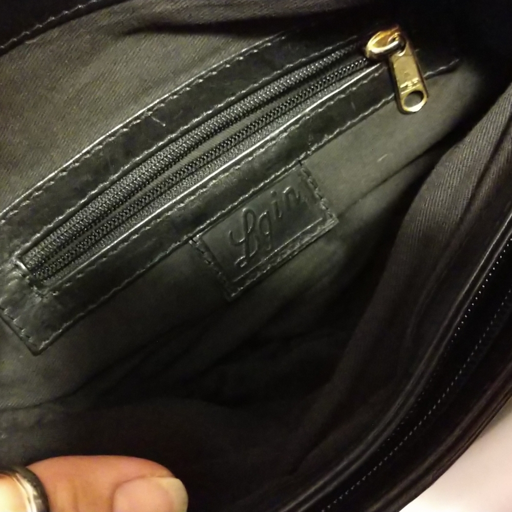 Black leather Lgin purse